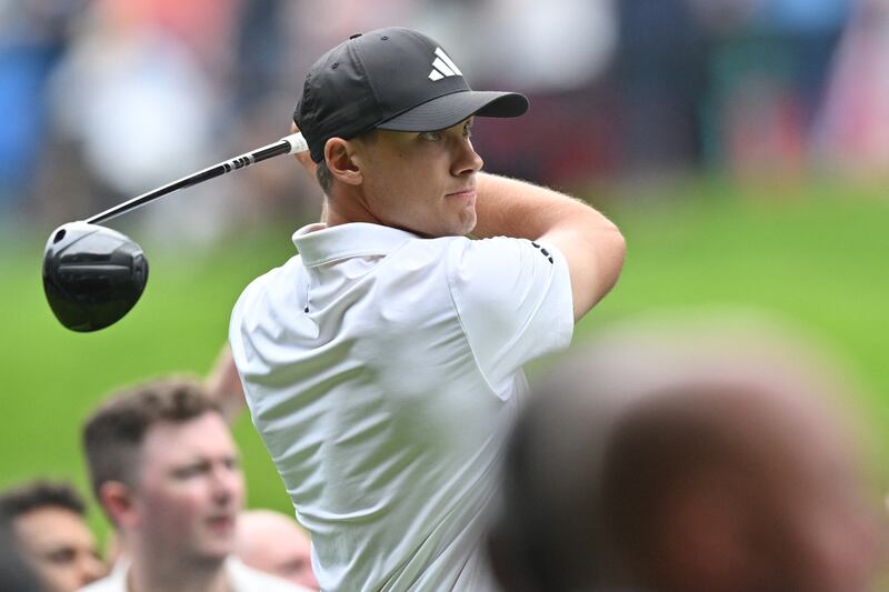Sweden's Ludvig Aberg: has only recently turned professional but is thrust into the pressure of the Ryder Cup. Photograph: Glyn Kirk/AFP via Getty