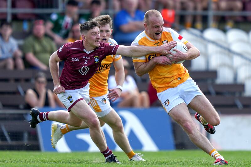 Westmeath beat Antrim by 16 points in the Tailteann Cup on Sunday. Photograph: James Lawlor/Inpho
