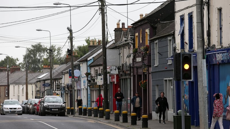 Kildare Town: Travel restrictions have been put in place for a fortnight for those living in Kildare, Laois and Offaly. File photograph: Laura Hutton/ The Irish Times