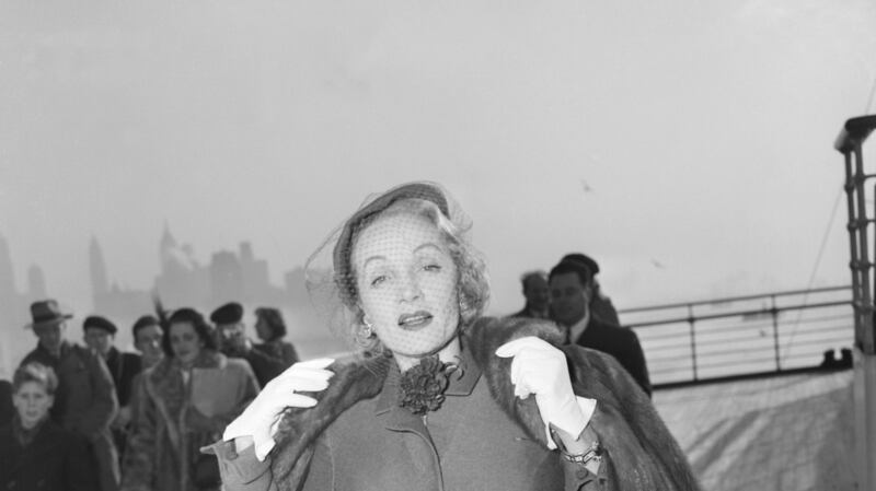 Marlene Dietrich on board. Photograph: Courtesy of V&A