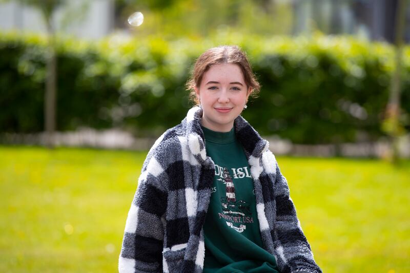 Katie Cullen, a Leaving Cert student at Creagh College, Co Wexford. Photograph: Patrick Browne