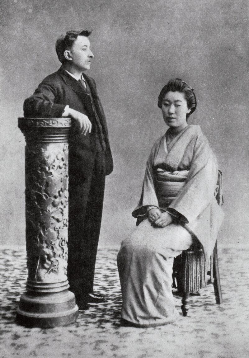 Lafcadio Hearn and his wife Setsu Koizumi. Photograph: Koizumi family