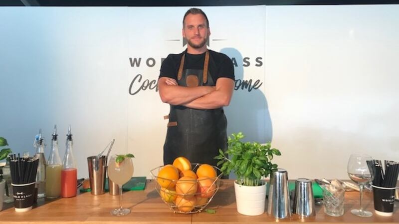 Cocktail master Dan Dove in the World Class cocktail masterclass space
