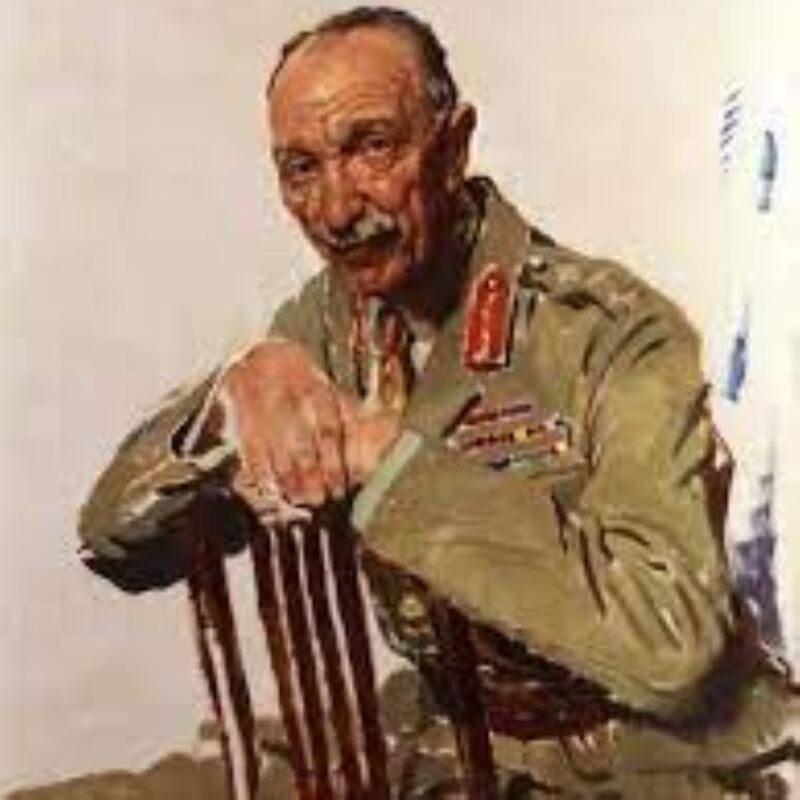 A portrait of Sir Henry Wilson, military man and politician, by William Orpen.