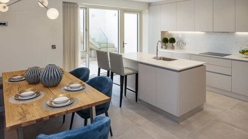 Kitchen and dining space. Photograph: Peter Moloney/PM Photography