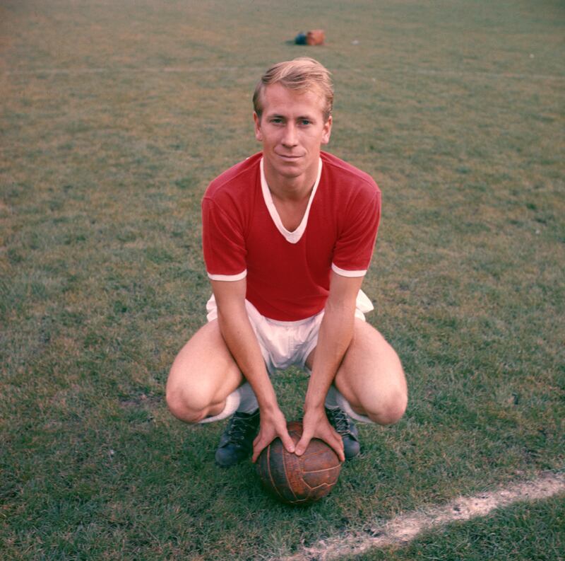 Bobby Charlton was an attacking midfielder and striker who was an integral part of England’s World Cup final win over West Germany in 1966. Photograph: Getty Images