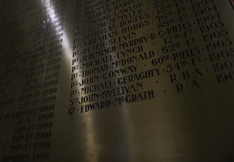 A wall plaque in the baroque chapel, Royal Hospital Kilmainham. Photograph: Bryan O’Brien 
