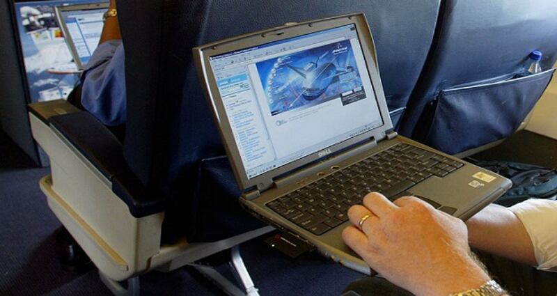 Many experts in terrorism and security have questioned the UK and US governments’ decision to ban larger electronic devices but still allow smart phones on board flights.Photograph: PA.