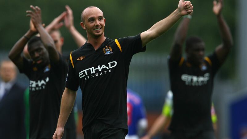 Stephen Ireland after a match between Man City and Blackburn Rovers in 2009. Photograph: Alex Livesey/Getty