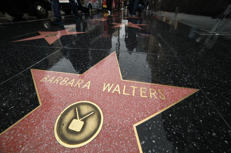 Barbara Walters was granted a star on the Hollywood Walk of Fame in Los Angeles in 2007 for her pioneering TV work. Photograph: David Swanson/EPA