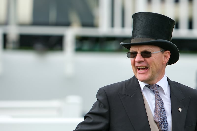 Trainer Aidan O'Brien is delighted after City Of Troy wins the Betfred Derby at Epsom last June. Photograph: Alan Crowhurst/Getty