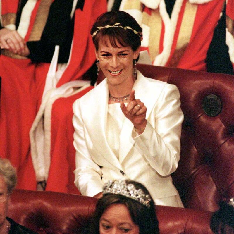 Lady Haden-Guest: Jamie Lee Curtis in the House of Lords for the state opening of parliament in 1998. Photograph: Reuters