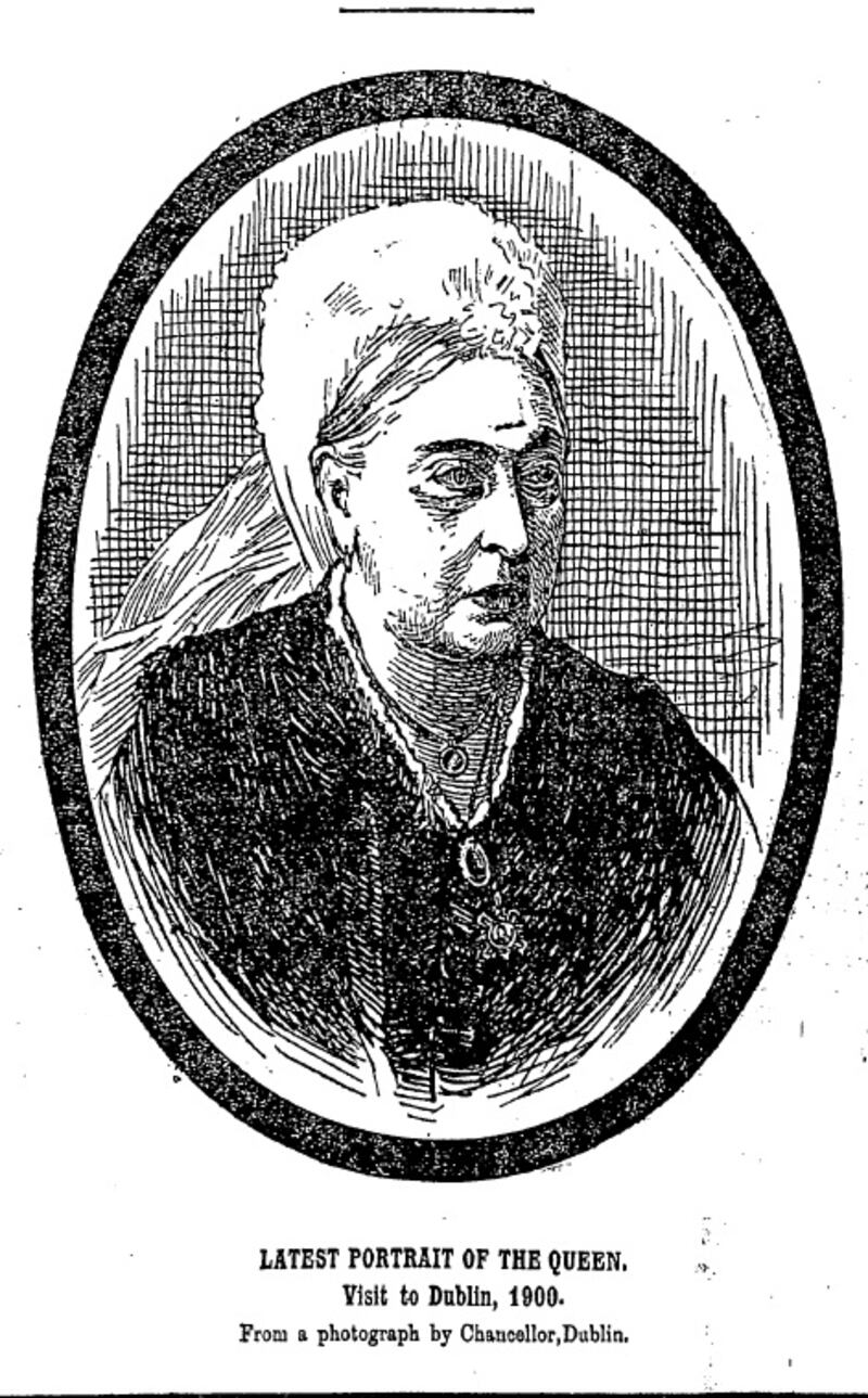 A portrait of Queen Victoria, from the front of the Weekly edition on January 26th, 1901