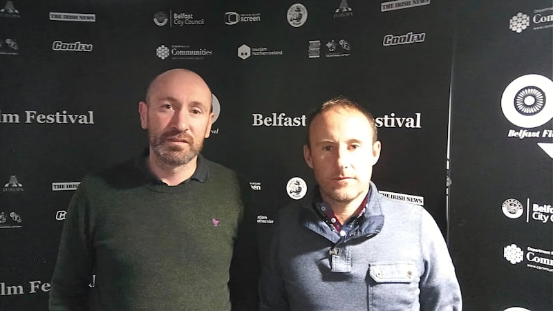 Gerard McKenzie and John McFadden attend Belfast Film Festival, one of more than 40 such festivals they have shown films at