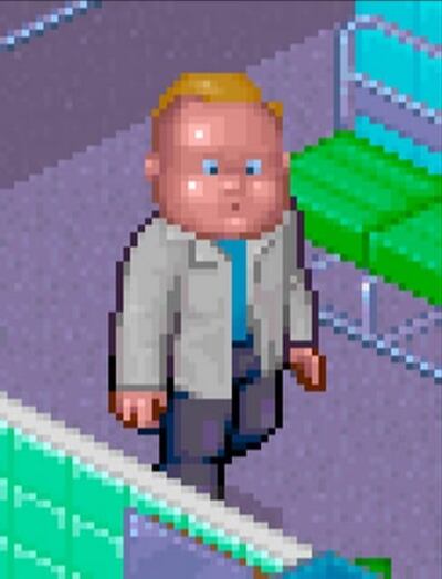 Bloaty Head patient in Theme Hospital