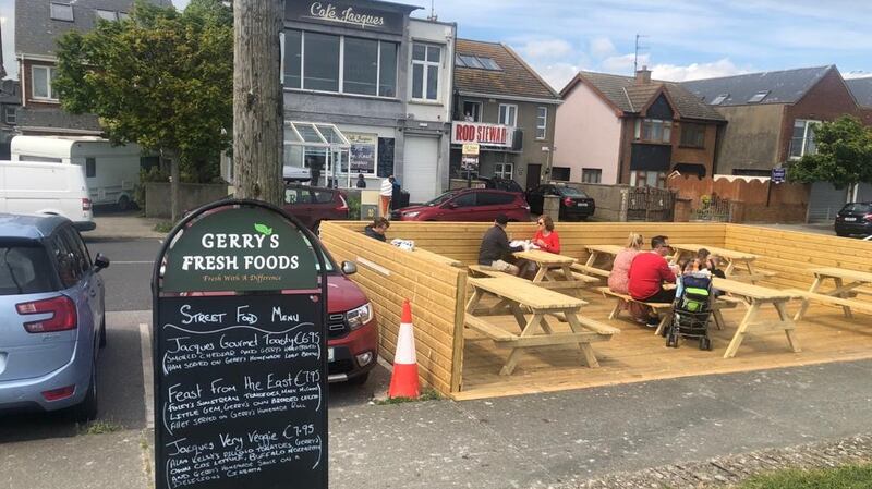Parklet outside Gerry’s Fresh Foods on Strand Street in Skerries, Co Dublin