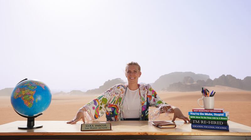 Last Woman on Earth with Sara Pascoe: Pascoe in the Wadi Rum Desert, Jordan. Photograph: BBC/Talkback/Fremantle