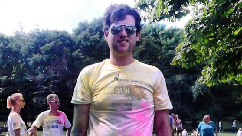 Below: Darren McMahon: ‘There was such a good atmosphere at the event as everyone was there for the same reason and the different colours thrown at you at each kilometre really highlight what the Irish Cancer Society does and how cancer affects everyone.’