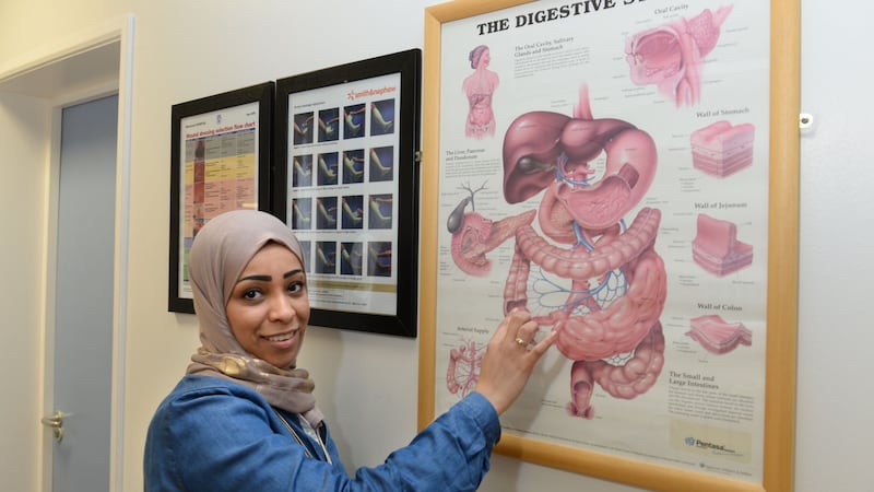 Dr Ameera Balhareth, who works on the colorectal surgery fellowship programe for Deborah McNamara, consultant surgeon at Beaumont Hospital in Dublin. Photograph: Dara Mac Dónaill