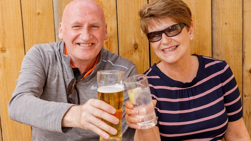 Paul Harte and Hilda Harte at the Blue Lagoon in Sligo. Photograph: James Connolly