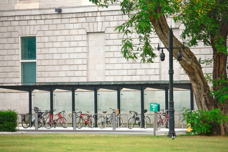 The bike shelter at Leinster House. Photograph: Arthur Carron/Collins