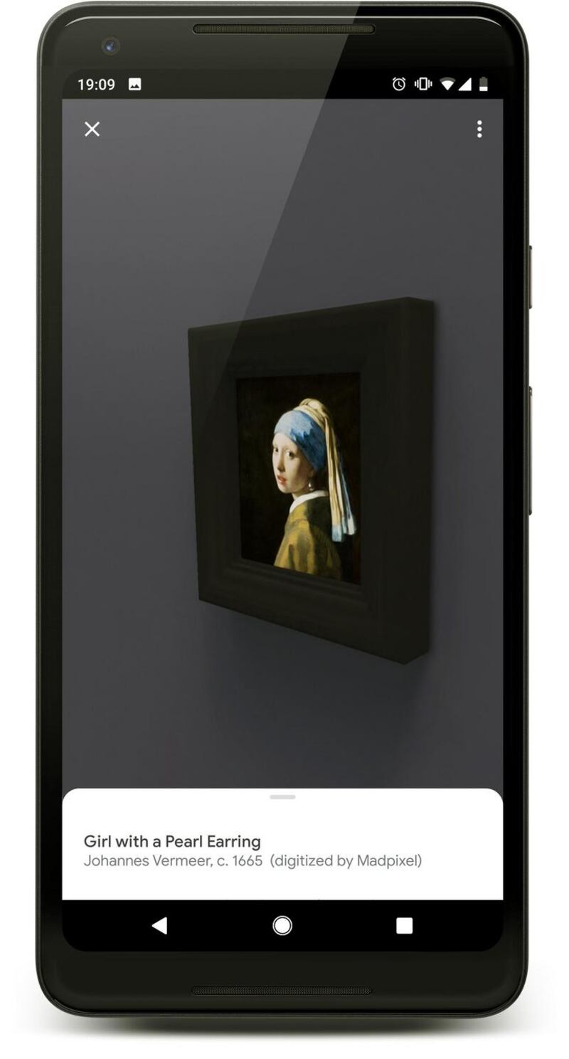 Girl With a Pearl Earring in the Vermeer gallery app. Photograph: Mauritshuis /Google Arts & Culture/New York Times