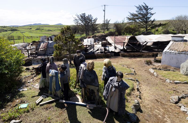 The Doagh Famine Village near Ballyliffin, Co. Donegal which was devastated by a fire. Photo by Joe Dunne 