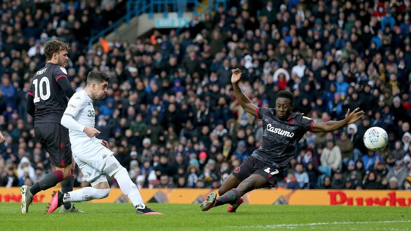 Pablo Hernandez’ goal was enough for Leeds to edge Reading. Photograph: Getty Images