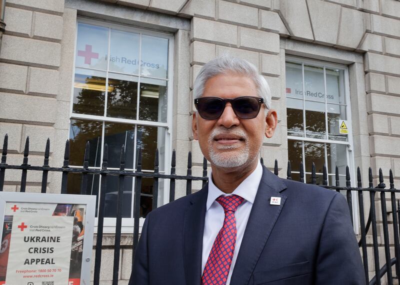 Jagan Chapagain, secretary general of the International Federation of Red Cross and Red Crescent Societies at the Irish Red Cross head office on Merrion Square during an earlier visit in May 2022. Photograph: Alan Betson / The Irish Times

