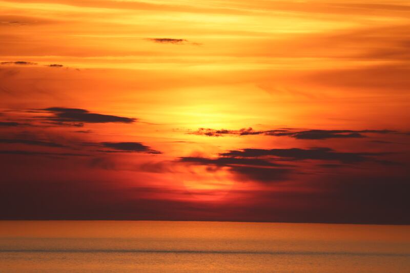 Sunrise on Killiney beach, Dublin. Photograph: Collins