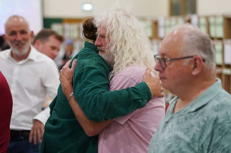Mick Wallace after he was eliminated following the final count at Nemo Rangers GAA club in Cork. Photograph: Brian Lawless/PA Wire