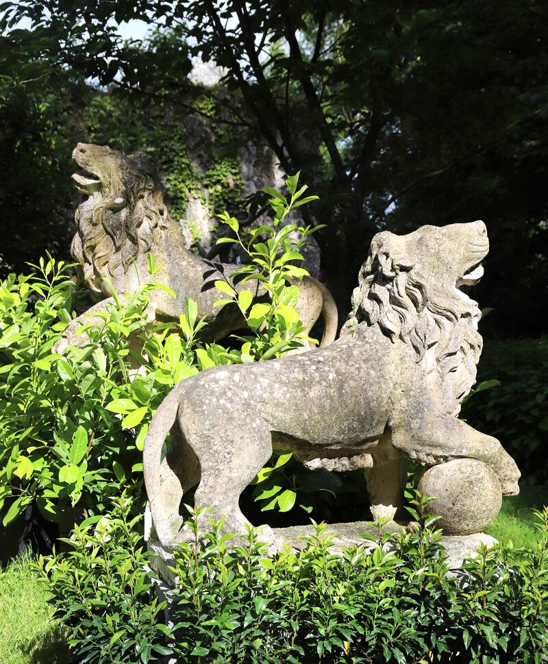 Pair of 19th century 'Medici' lions (€2,500-€3,500) to be sold by Sheppard’s Auction House in Durrow, Co Laois.