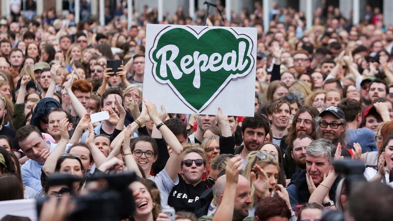 May 25th: The abortion referendum to repeal the Eighth Amendment to the Constitution ends in a landslide victory for the Yes side. Photograph: Gareth Chaney/Collins