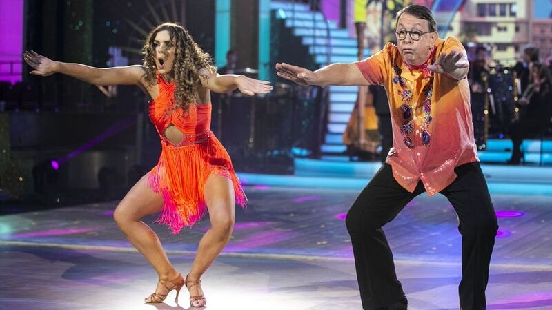 Fr Ray Kelly with Kylee Vincent. Photograph: Kyran O’Brien