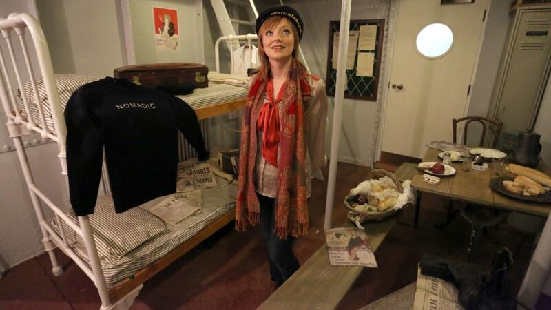 Crew member Joy Dreaning on board the SS Nomadic, which  has been opened in Belfast to the public following a £9 million refurbishment. Photograph: Paul Faith/PA Wire