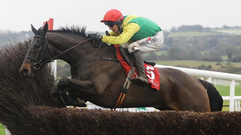 Robbie Power and   Sizing John en route to victory in the John Durkan Memorial Chase at Punchestown.  Photograph: Lorraine O’Sullivan/Inpho