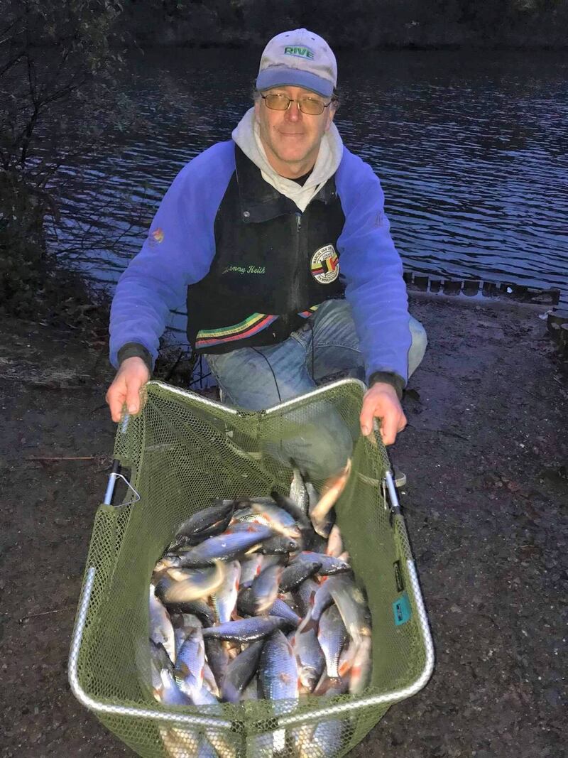 Lough Bann Bonanza winner Johnny Keith with his impressive catch.
