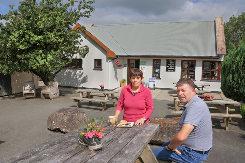 Esther and John Cronin own and run Cronin's Yard tea rooms at the entrance to the Hags Glen, Mealis, Beaufort, one of the departure locations for hikers traversing MacGillycuddy's Reeks. Photograph: Valerie O'Sullivan