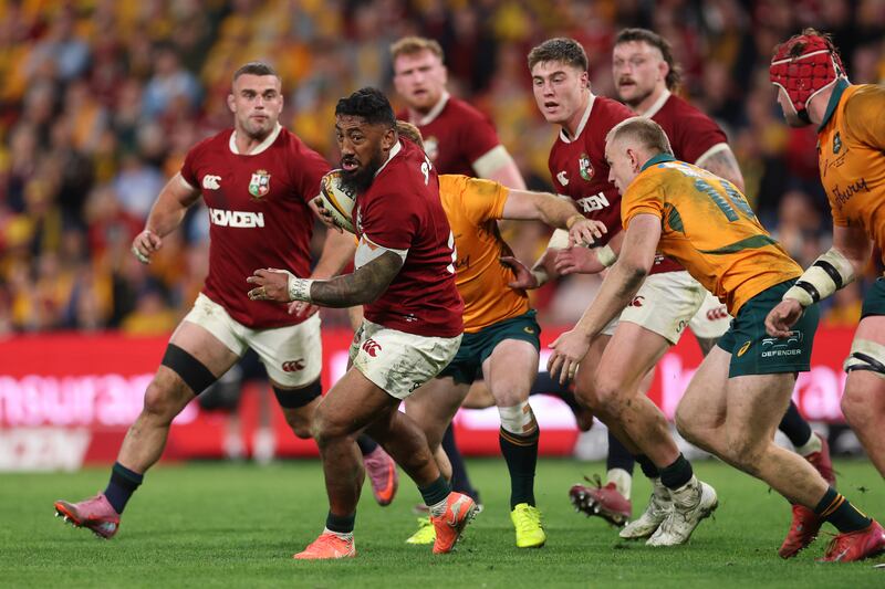 Bundee Aki in action for the Lions. Photograph: David Rogers/Getty Images