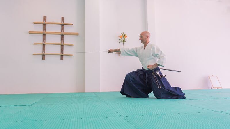 An Aikido master practices a defence posture. Photograph: iStock