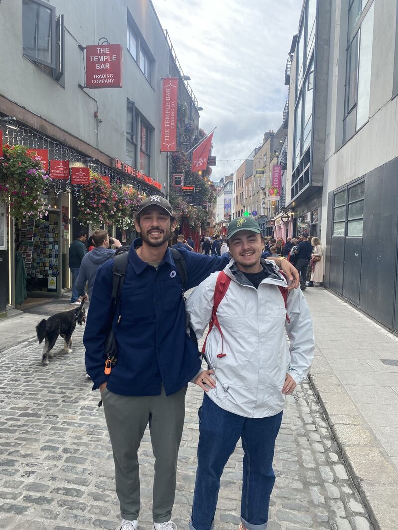 Kevin Rousseau and Joey Boisdy, visiting Ireland from Bordeaux