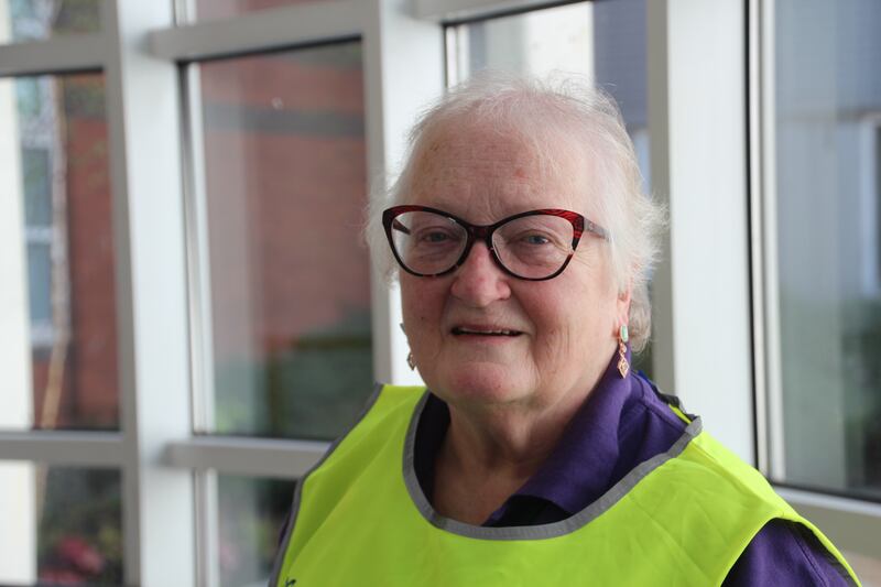 Brenda Conboy, an Irish Cancer Society volunteer, said: 'I've had cancer myself years ago so it’s just giving a bit back'. Photograph: Conor Capplis