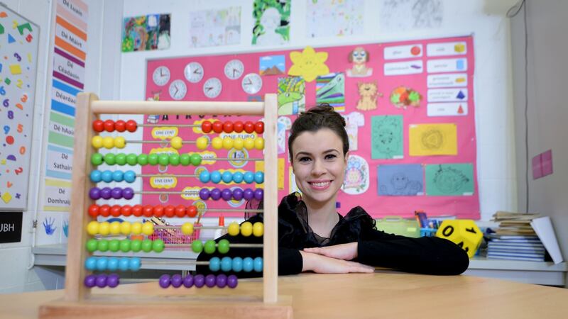 Múinteoir Clíona Ní Chiosáin, one of the teachers on Home School Hub. Photograph: Alan Betson/The Irish Times