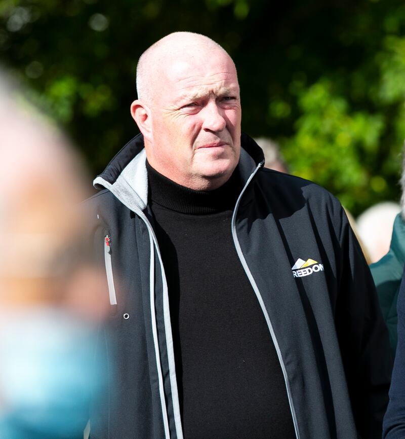 Former Dublin manager Pat Gilroy during the funeral of Brian Mullins at St Vincent de Paul Church Griffith Avenue Dublin. Photograph: Gareth Chaney/ Collins Photos