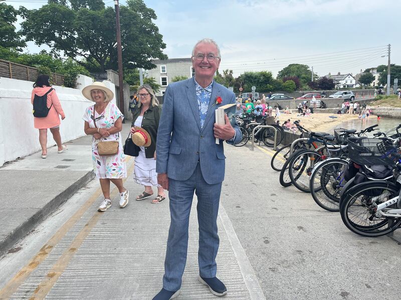 Actor Bryan Murray read excerpts from Ulysses at Joyce Tower and Museum in Sandycove for Bloomsday. 