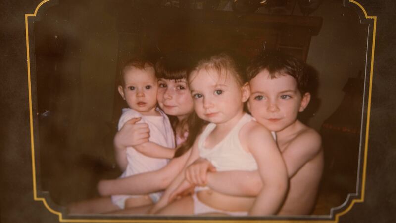 Jimmy Loughlin with his sisters Kitty, Rose and Grace