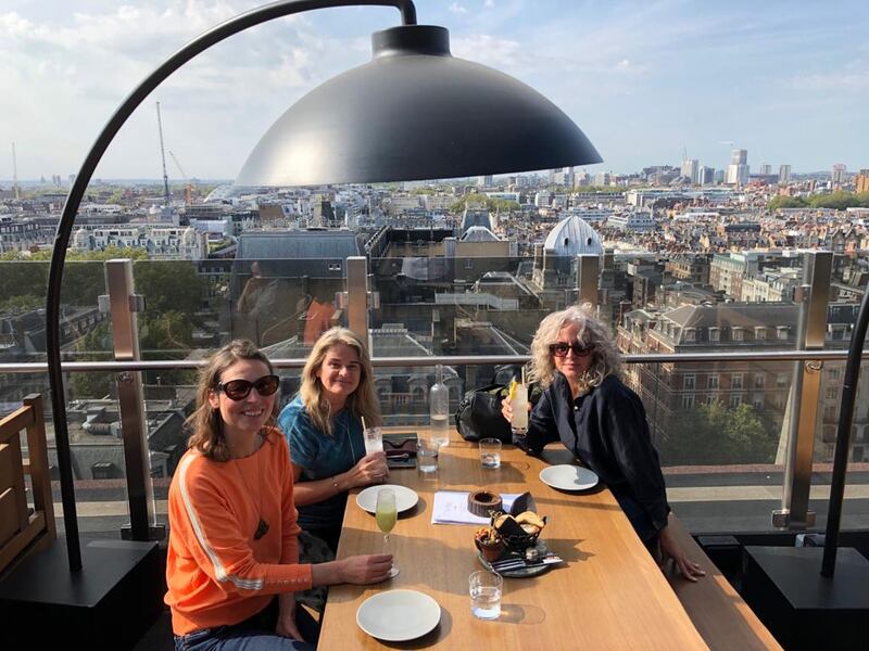 Colette O'Leary, Bernadette Fallon and Fiona Kilkelly in London