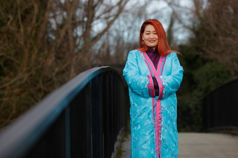 Gonchigkhand Byambaa in Dodder Valley Park. Photograph: Alan Betson 
