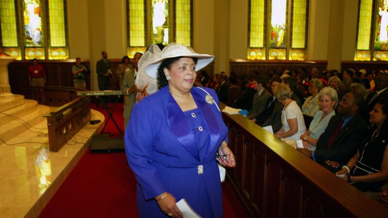 Linda Brown at an event in Topeka, Kansas, marking the 50th anniversary of the Supreme Court decision in Brown v Board of Education. Photograph: Ozier Muhammad/The New York Times