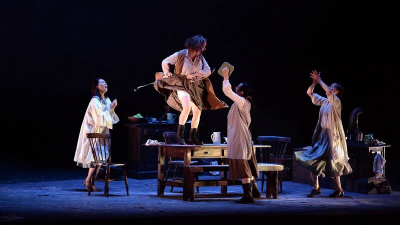 A scene from Brian Friel’s ‘Dancing at Lughnasa’  as part of the Dublin Theatre Festival. Photograph: Cyril Byrne